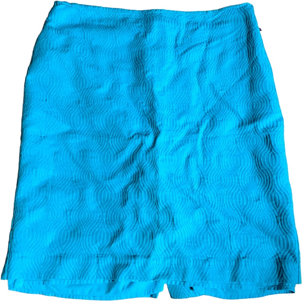 Talbot Women’s Solid Mini Skirt Size 16 Turquoise Back Zipper